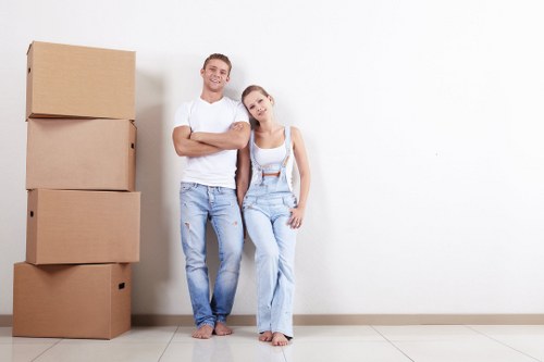 Professional office relocation team planning a Westminster business move