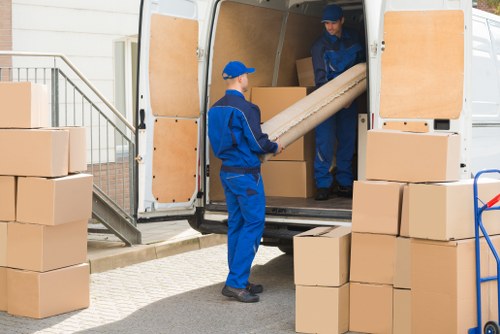 Man with van service moving items in Westminster street