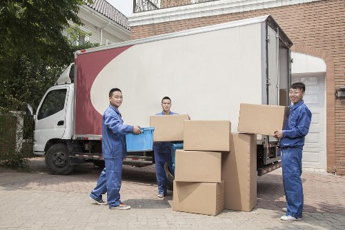 Home moving service with van in Westminster apartment area