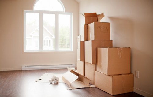 Careful packing materials used by Westminster moving services for fragile items