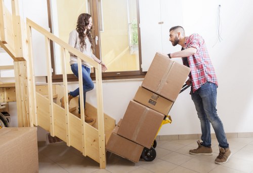 Team handling office furniture and equipment in Westminster
